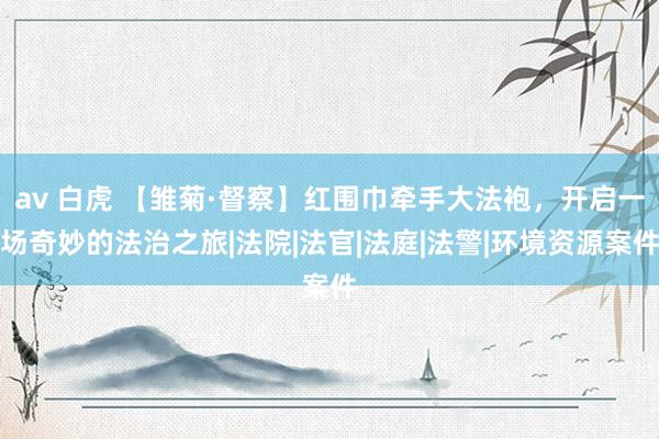 av 白虎 【雏菊·督察】红围巾牵手大法袍，开启一场奇妙的法治之旅|法院|法官|法庭|法警|环境资源案件