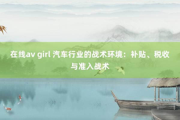 在线av girl 汽车行业的战术环境：补贴、税收与准入战术