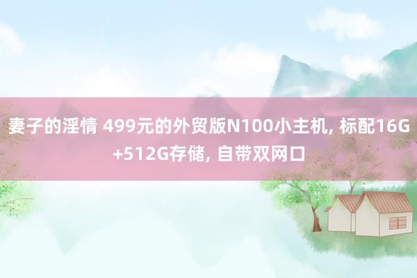妻子的淫情 499元的外贸版N100小主机, 标配16G+512G存储, 自带双网口